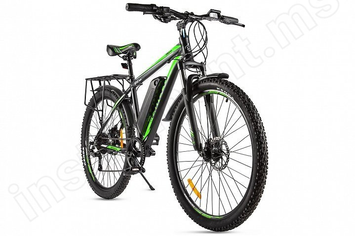 Электровелосипед (велогибрид) черно-зеленый Eltreco XT 800 new - фото 7